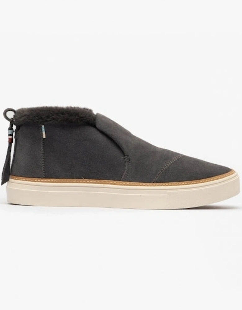 PAXTON Womens Suede Slip On Dark Grey