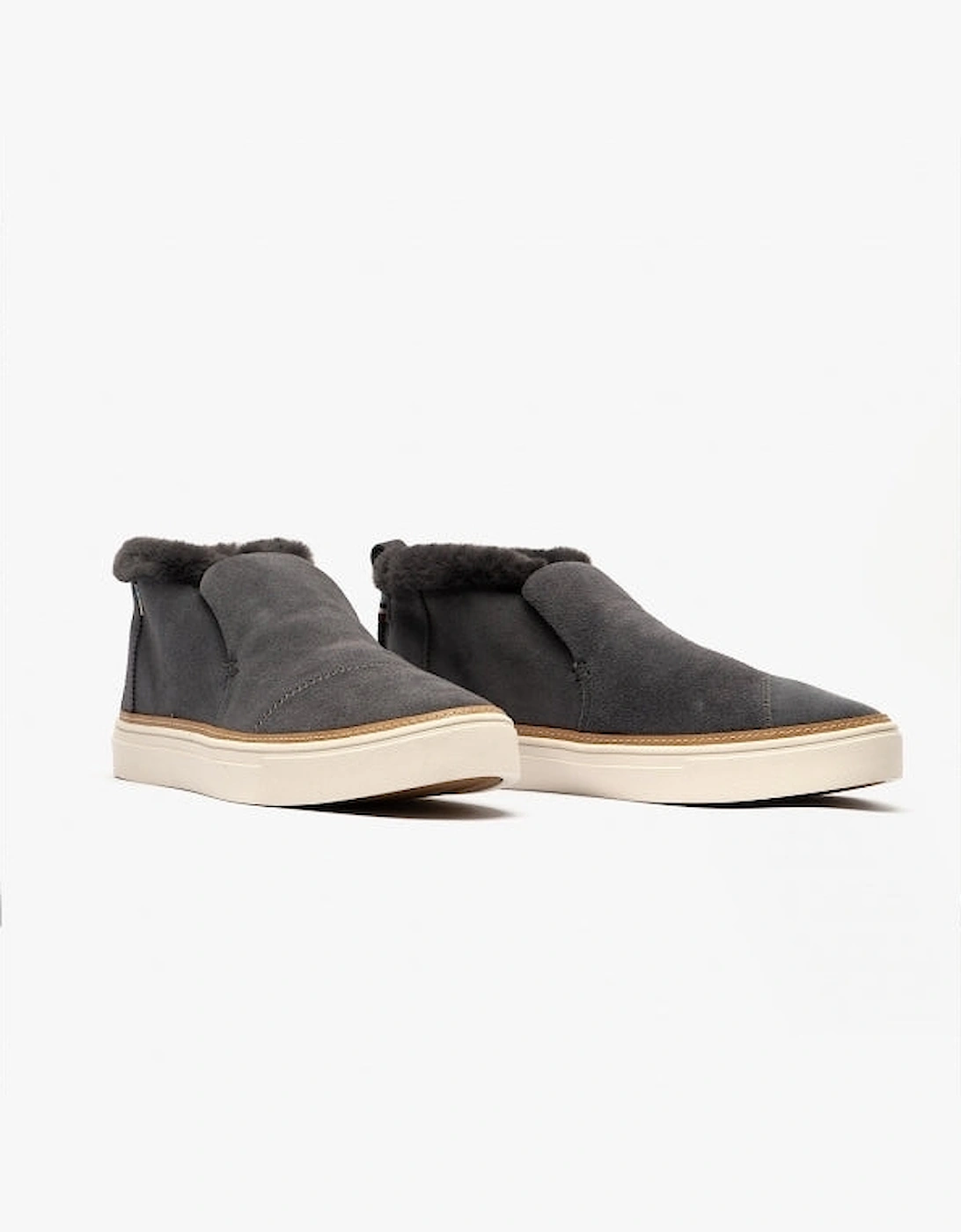 PAXTON Womens Suede Slip On Dark Grey