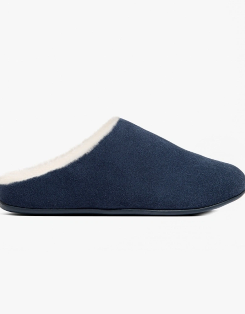 CHRISSIE SHEARLING Womens Slippers Midnight Navy