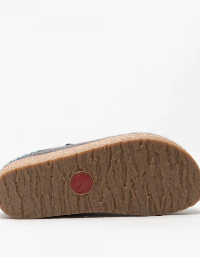 FRANZL Womens Wool Clogs Anthracite