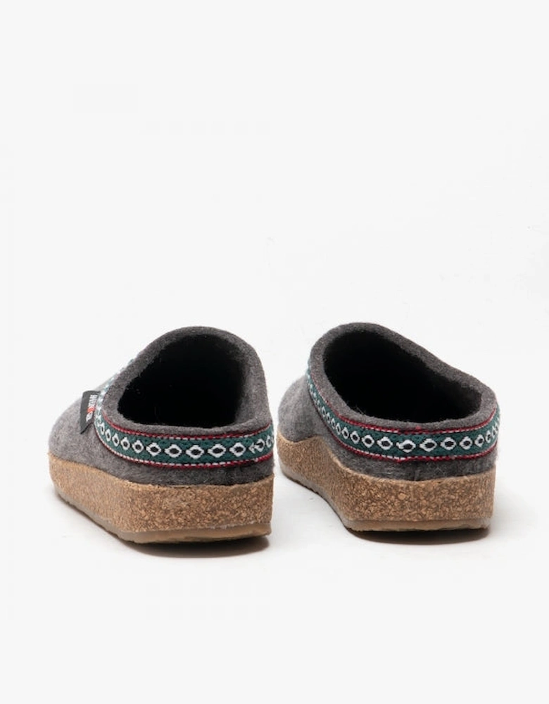 FRANZL Womens Wool Clogs Anthracite
