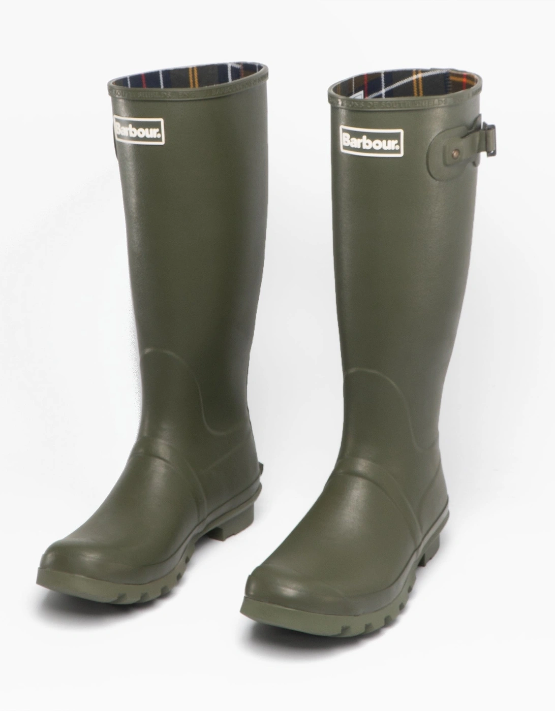 BEDE Mens Tall Wellington Boots Olive
