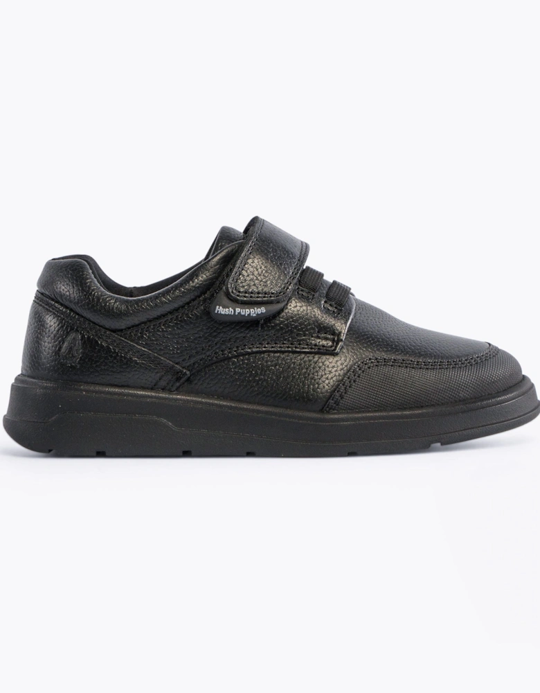 ROWAN Boys Leather School Shoes Black