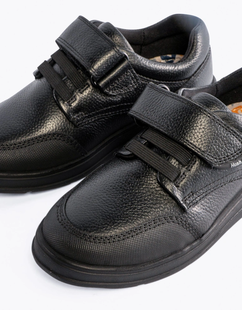 ROWAN Boys Leather School Shoes Black