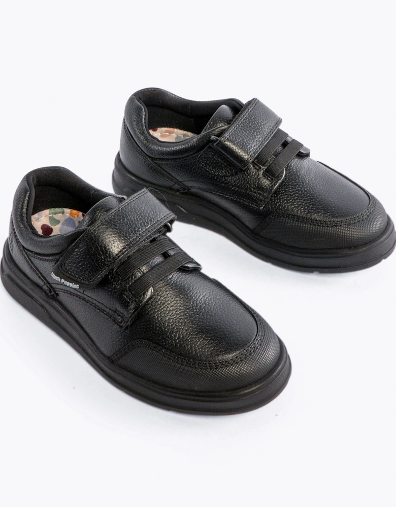 ROWAN Boys Leather School Shoes Black