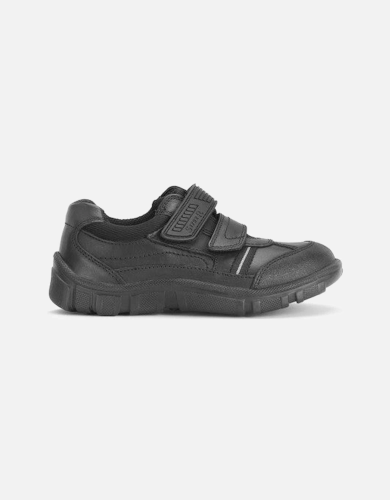 LUKE Boys Leather School Shoes Black