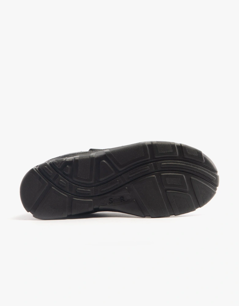 LUKE Boys Leather School Shoes Black