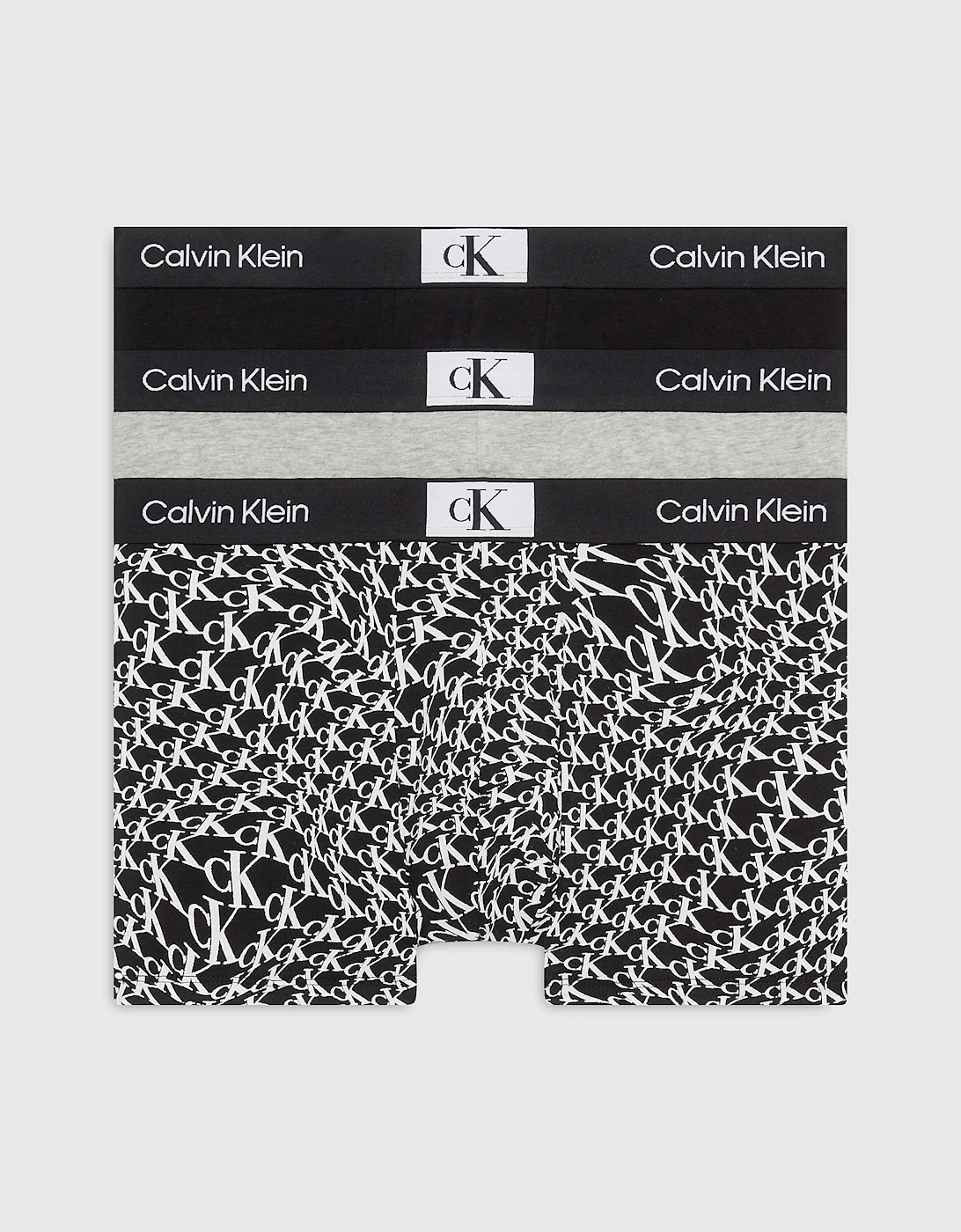 Calvin Klein Men's Black/Grey 3 Pack Trunks - : 37/36/32 Extra Large