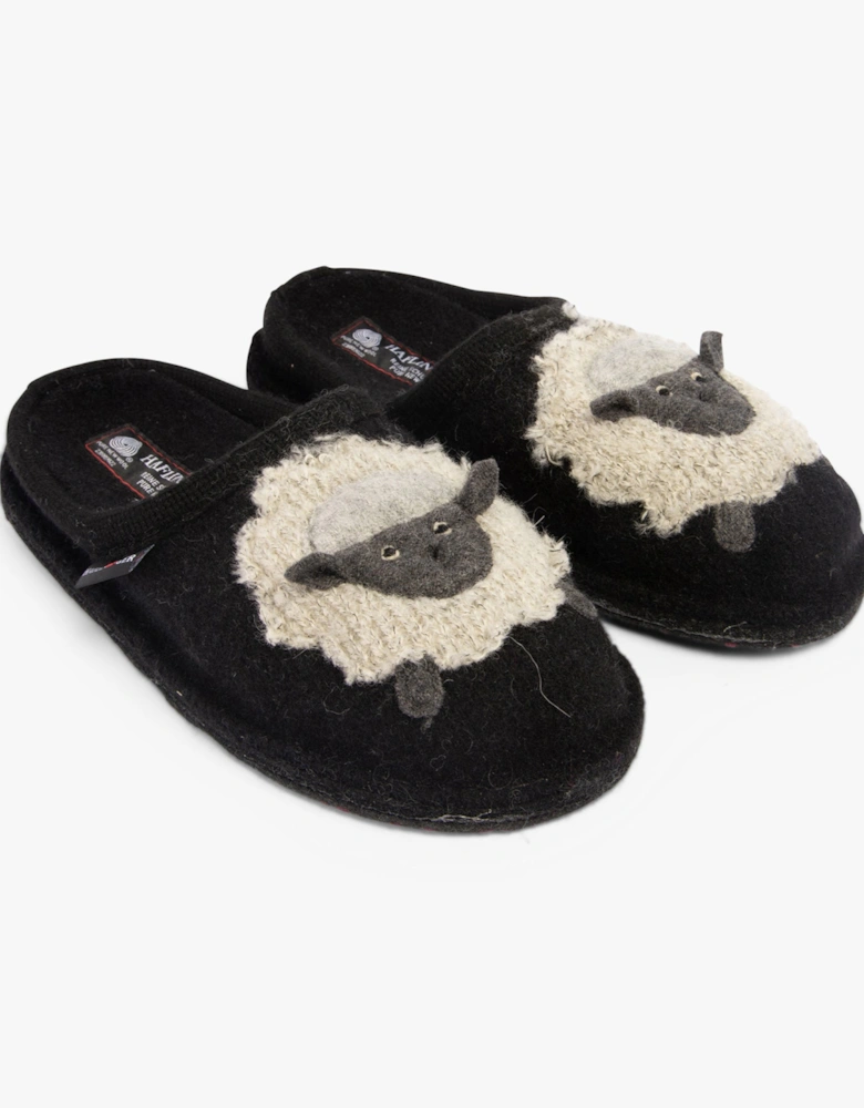 LAMBY Womens Slippers Black