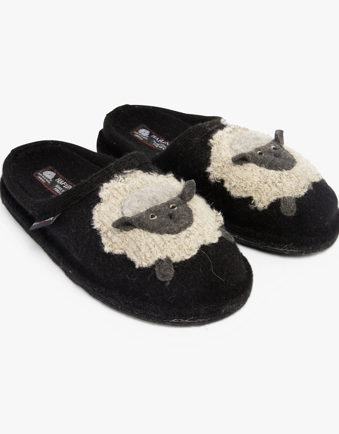 LAMBY Womens Slippers Black, 6 of 5