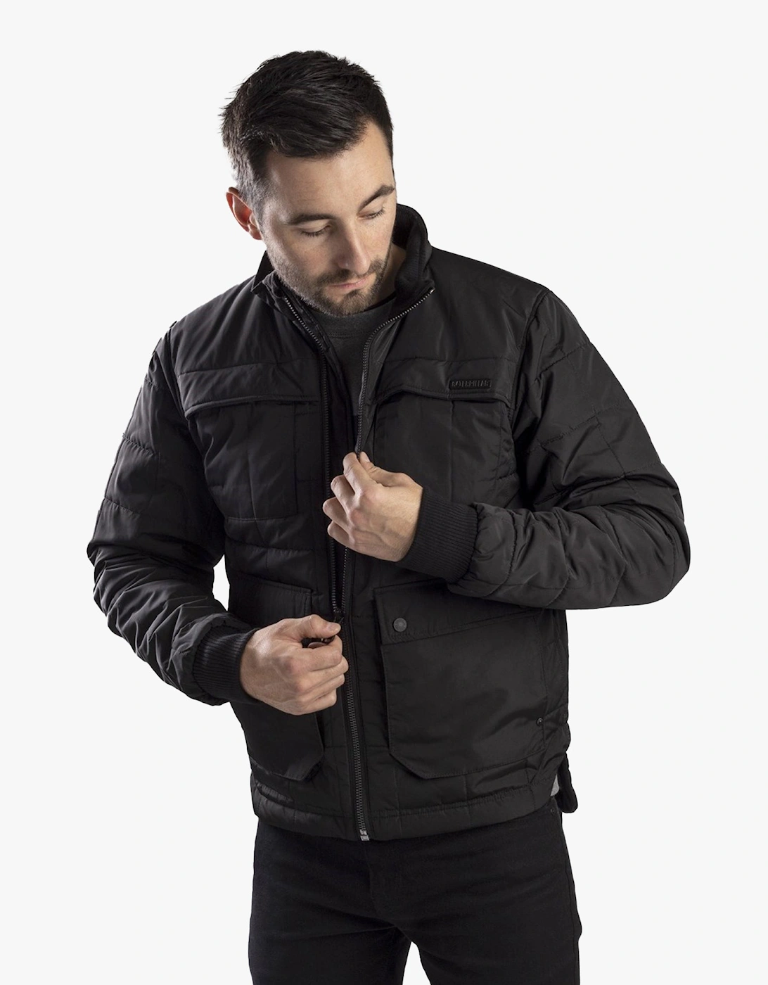 CAT TERRAIN Mens Polyester Full Zip Jacket Black, 7 of 6