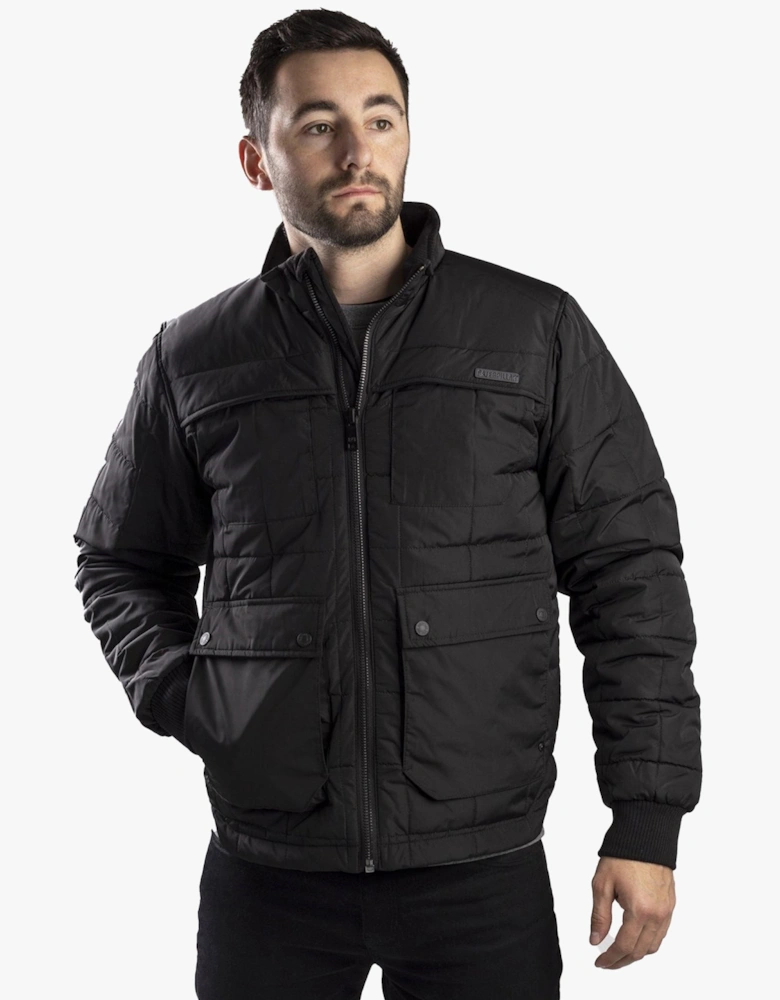 CAT TERRAIN Mens Polyester Full Zip Jacket Black