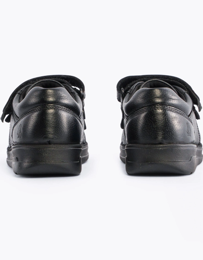 RYAN Boys Leather School Shoes Black