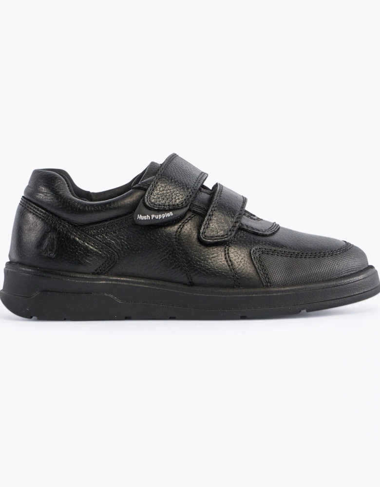 RYAN Boys Leather School Shoes Black