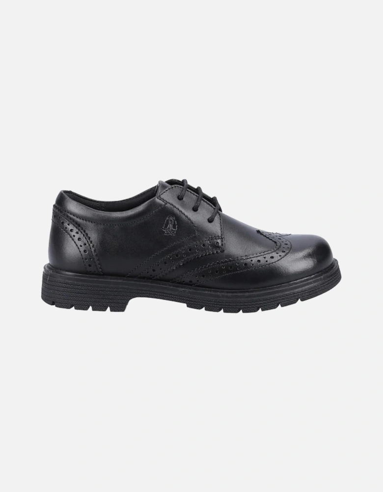 SALLY 2 Girls Leather School Shoes Black