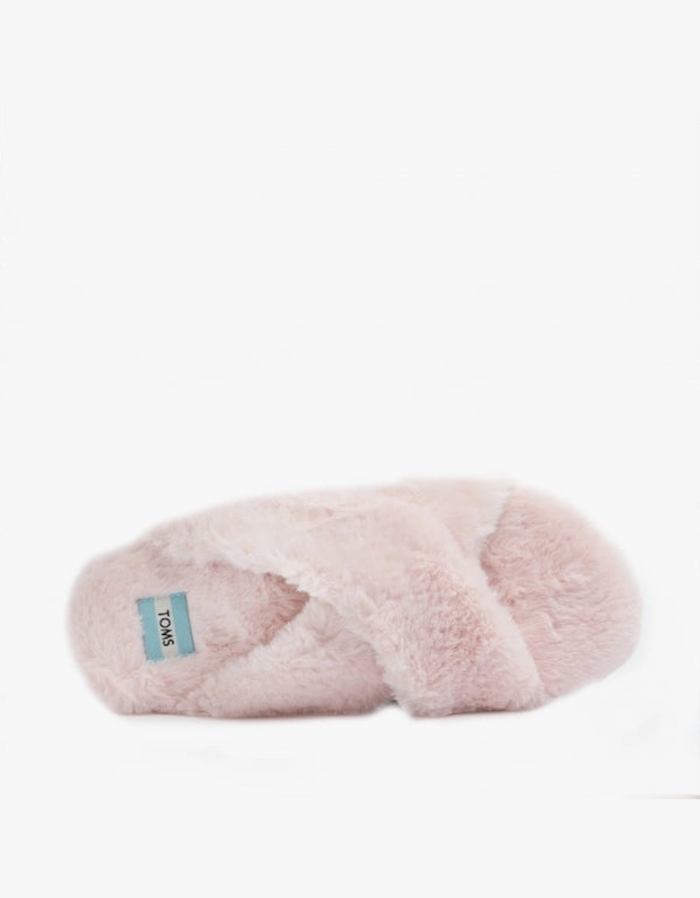 SUSIE Womens Faux Fur Mule Slippers Pink