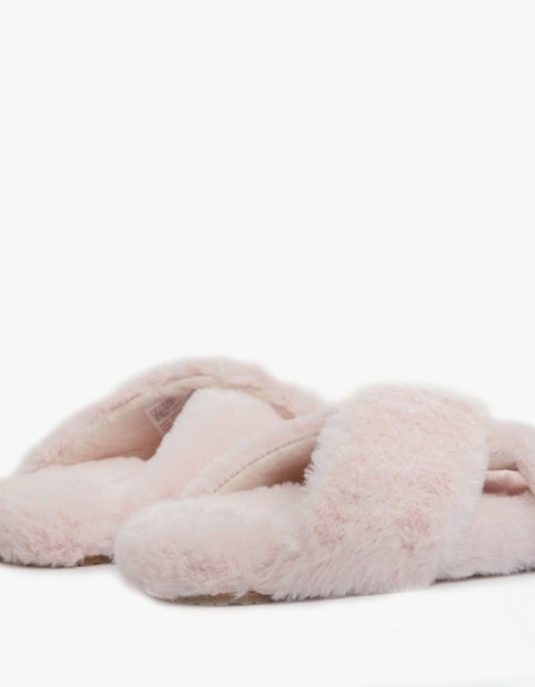 SUSIE Womens Faux Fur Mule Slippers Pink