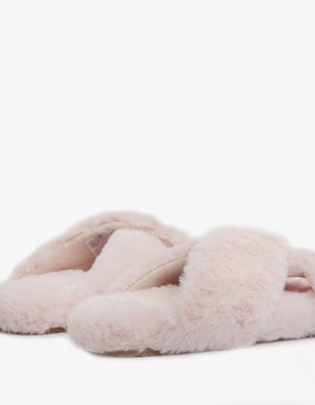 SUSIE Womens Faux Fur Mule Slippers Pink