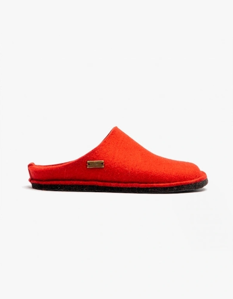 SOFT Womens Wool Slippers Red