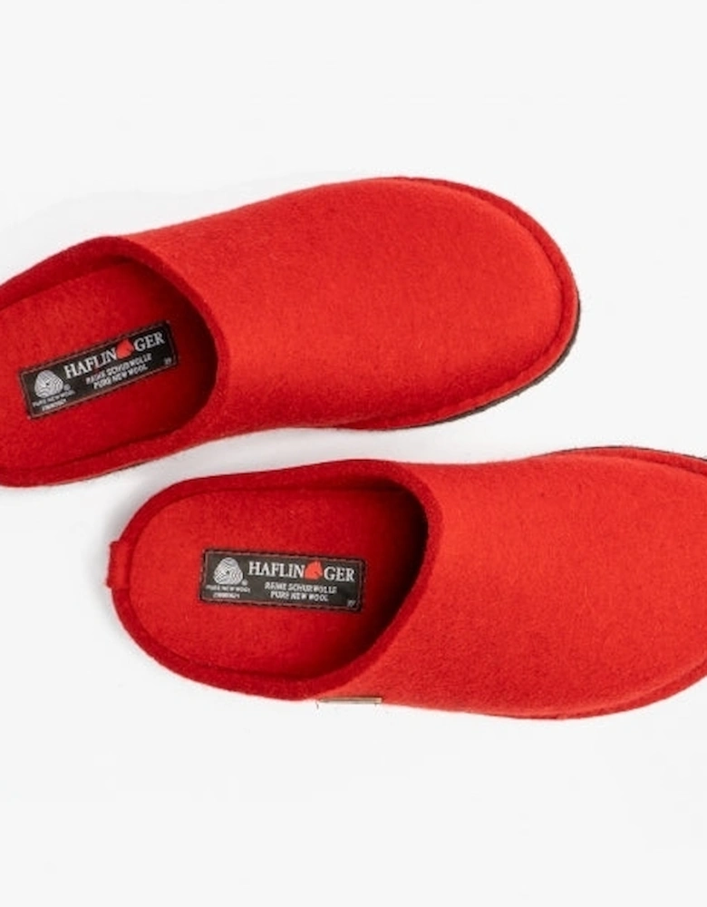 SOFT Womens Wool Slippers Red