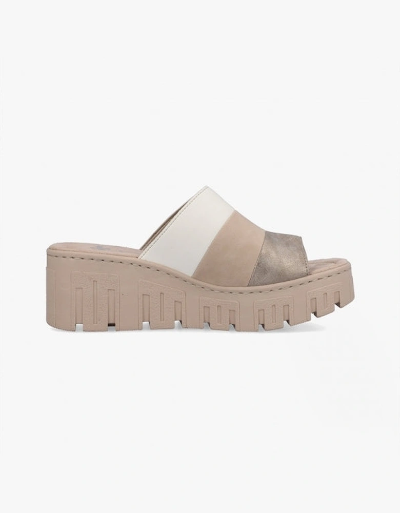 68092-62 Womens Mules Beige Multi