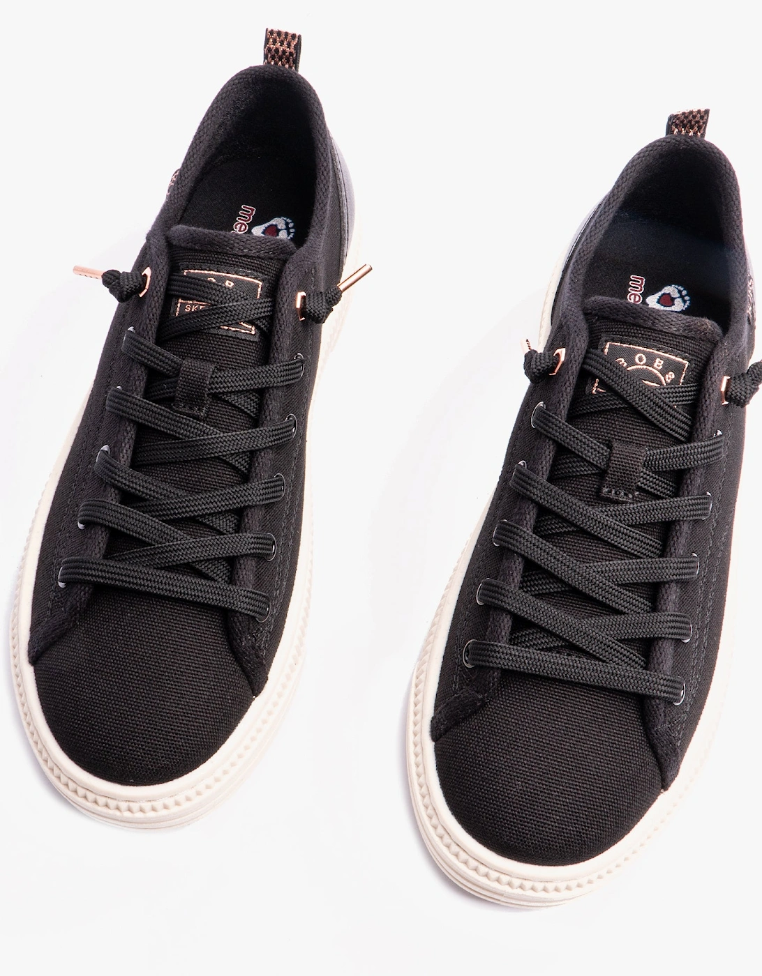 114640/BLK BOBS COPA Womens Canvas Trainers Black