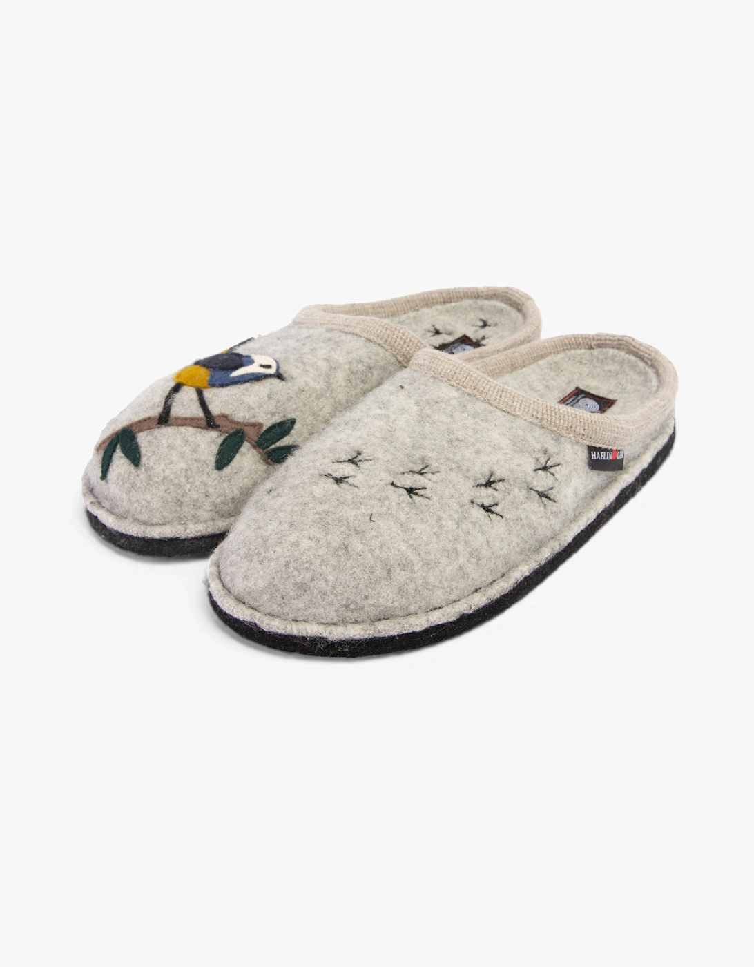 Women's Haflinger SONGBIRD Womens Slippers Mottled Stone Grey - Size: 8