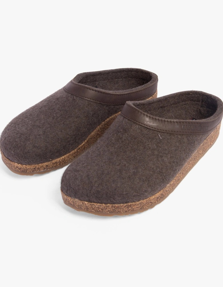 TORBEN Womens Felt Clogs Mottled Brown