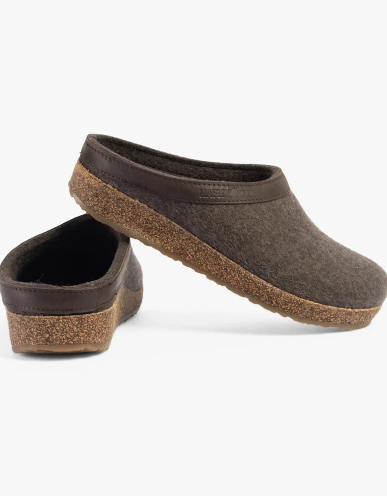 TORBEN Womens Felt Clogs Mottled Brown