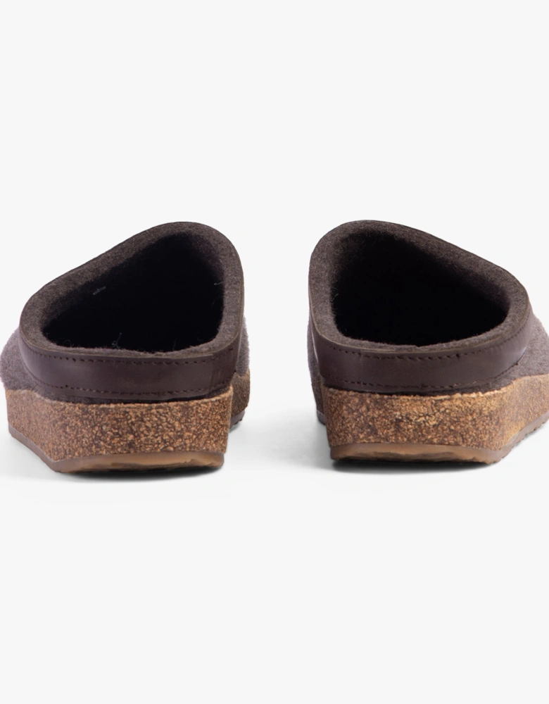 TORBEN Womens Felt Clogs Mottled Brown