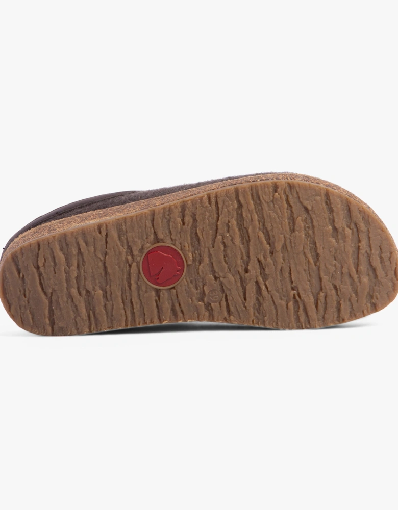 TORBEN Womens Felt Clogs Mottled Brown