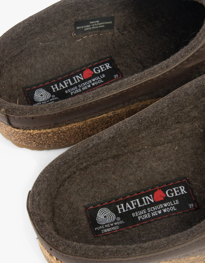 TORBEN Womens Felt Clogs Mottled Brown