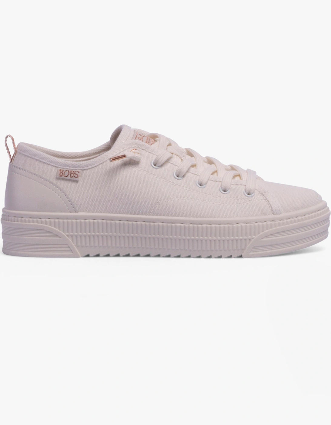 114640/OFWT BOBS COPA Womens Canvas Trainers Off White, 7 of 6