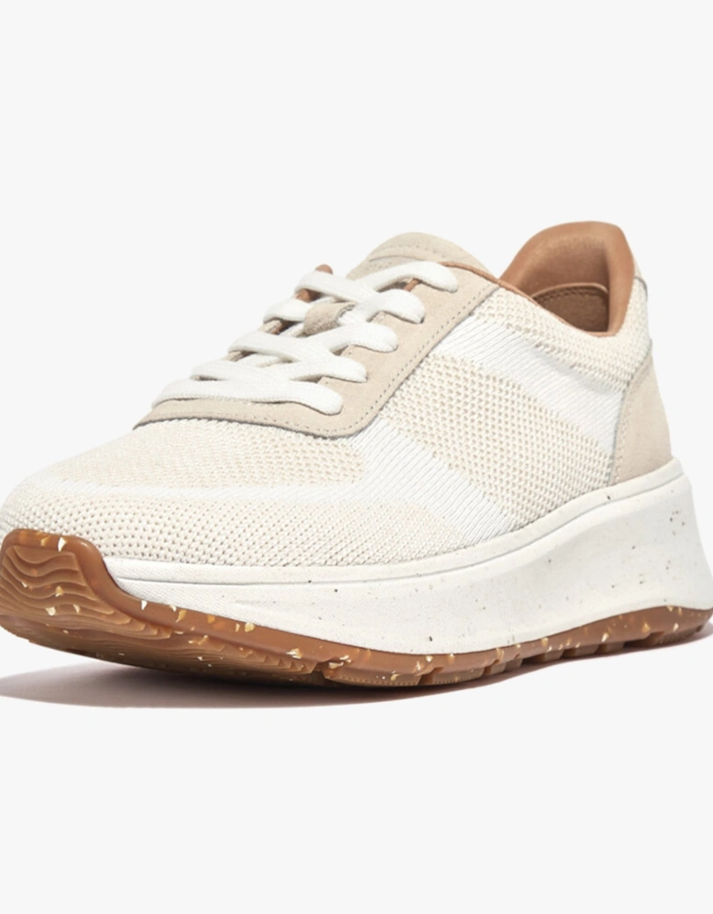 F-MODE e01 KNIT FLATFORM Womens Trainers Urban White Mix