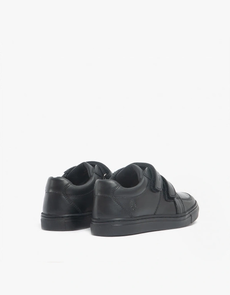 SANTOS Boys Leather School Shoes Black