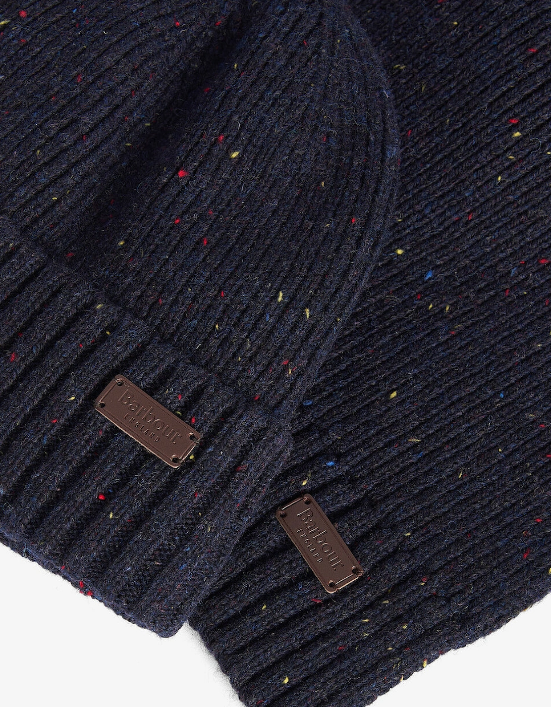 CARLTON FLECK BEANIE & SCARF Gift Set Mens Navy