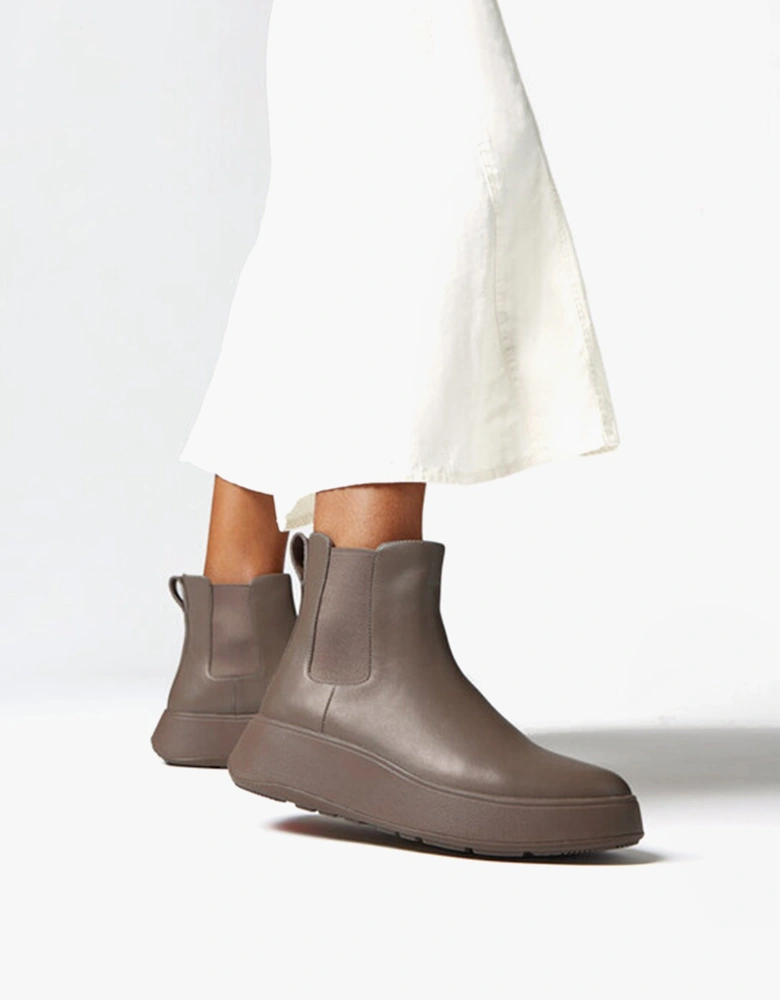 F-MODE FLATFORM Womens Chelsea Boots Minky Grey