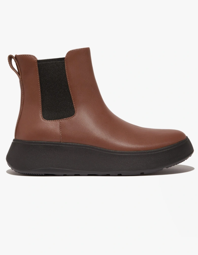 F-MODE FLATFORM Womens Chelsea Boots Rich Brown