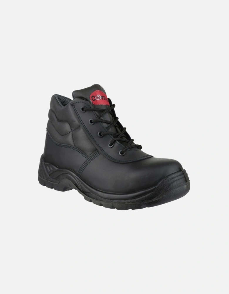 FS30C Unisex Leather Safety Boots Black