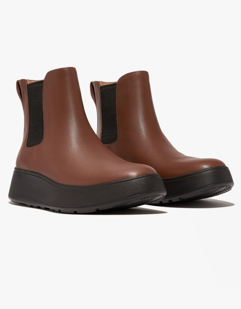 F-MODE FLATFORM Womens Chelsea Boots Rich Brown