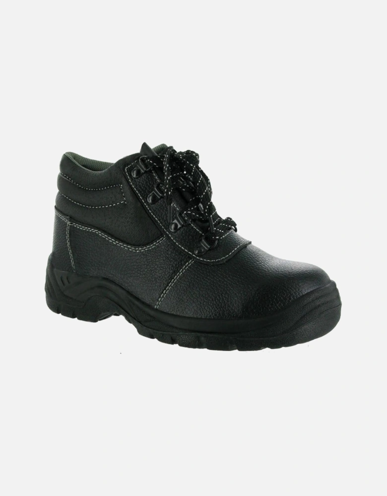 FS330 Unisex Leather Safety Boots Black