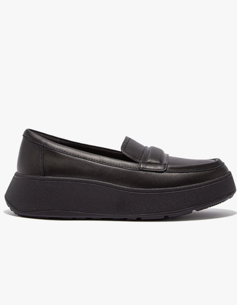 F-MODE PADDED-DETAIL Womens Loafers All Black