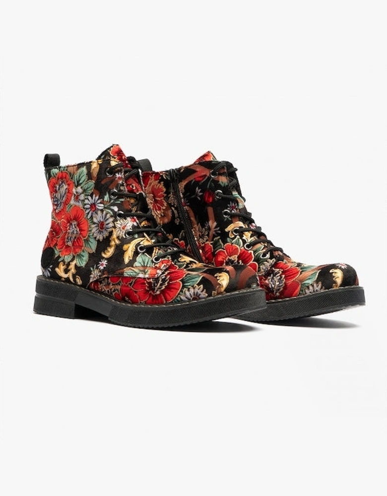 72010-90 Womens Ankle Boots Black/Multi