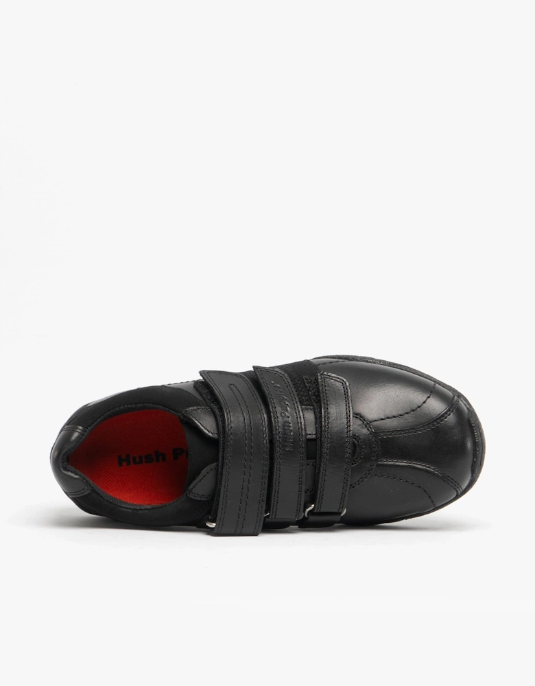 SEB Boys Leather School Shoes Black