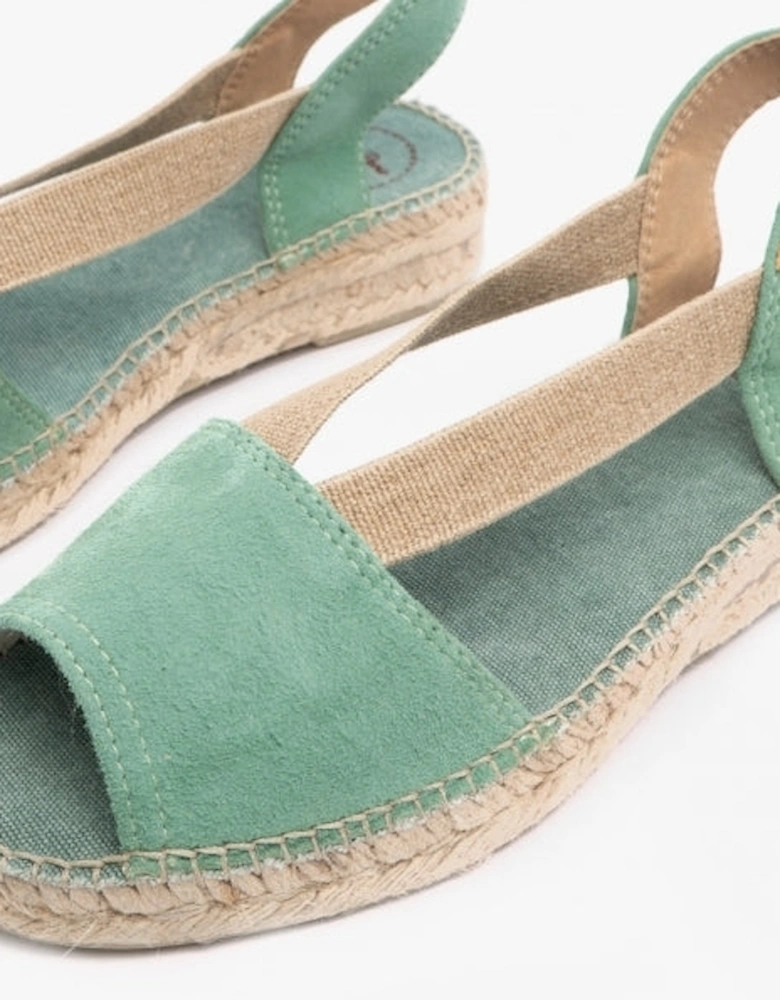 ELLA Womens Suede Espadrille Sandals Mint