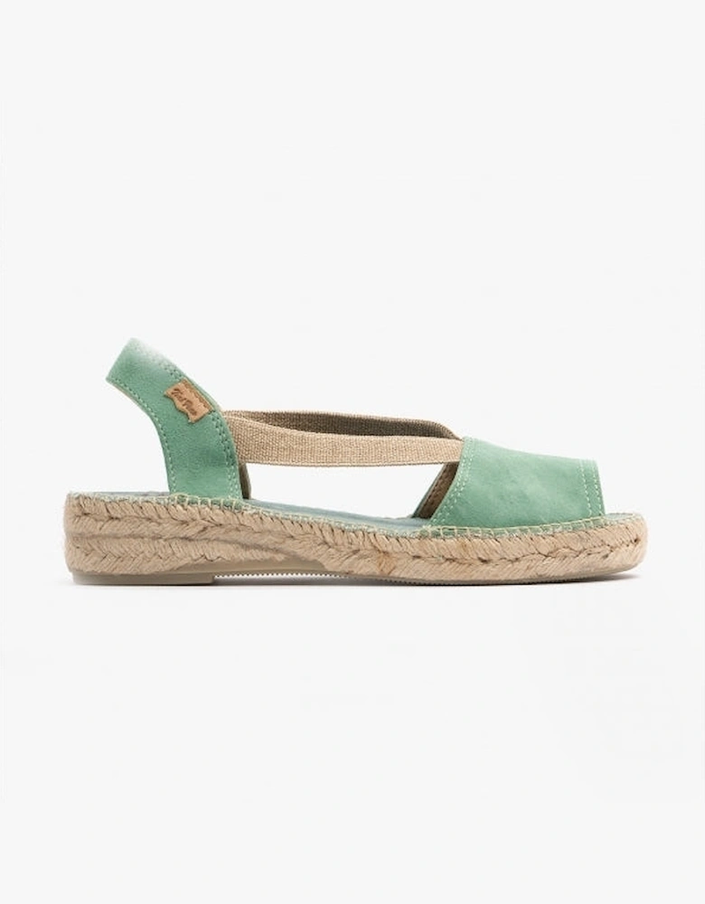 ELLA Womens Suede Espadrille Sandals Mint