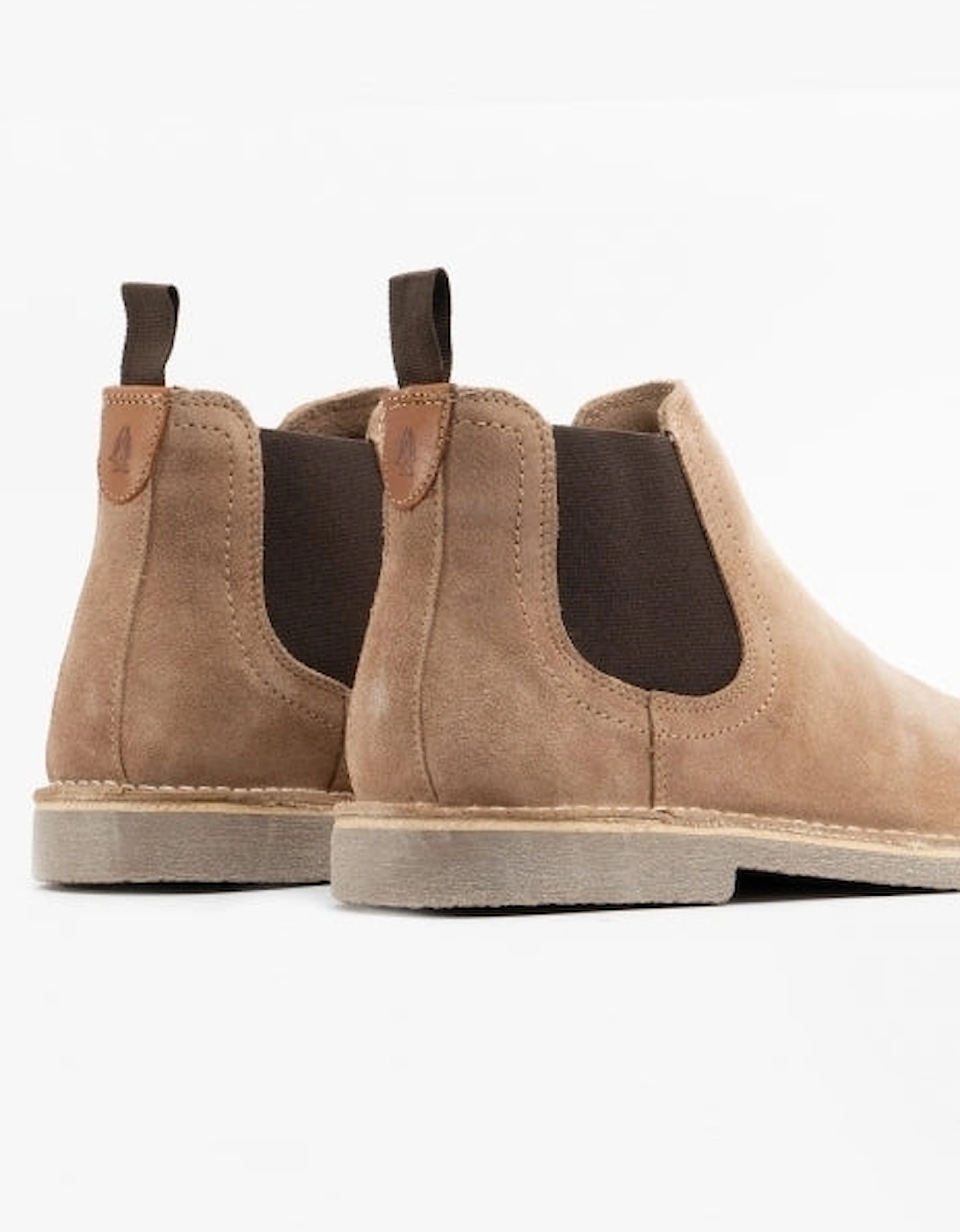 SHAUN Mens Suede Chelsea Boots Sand