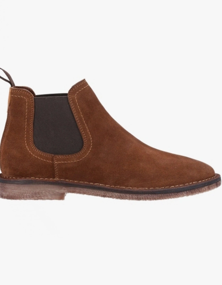 SHAUN Mens Suede Chelsea Boots Tan