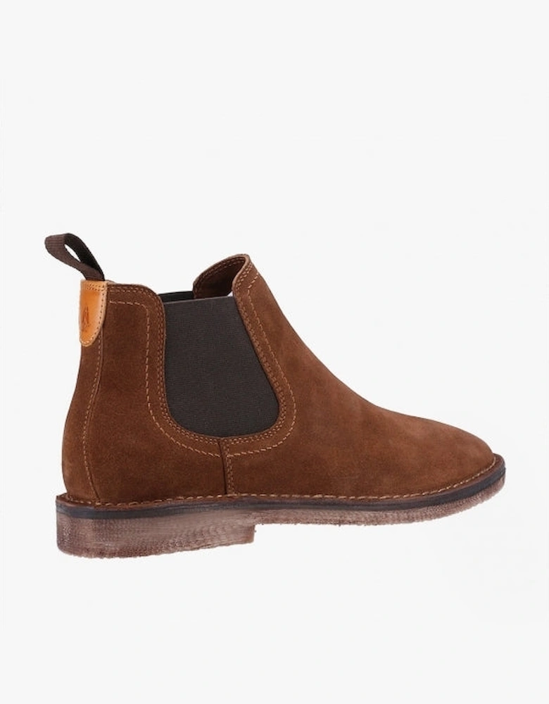 SHAUN Mens Suede Chelsea Boots Tan