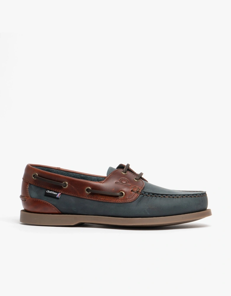 BERMUDA G2 Mens Nubuck Leather Boat Shoes Navy/Seahorse